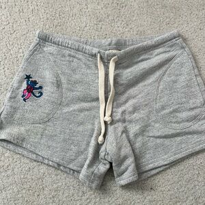 Roller Rabbit Gray Women's Shorts with Embroidered Monkey Design